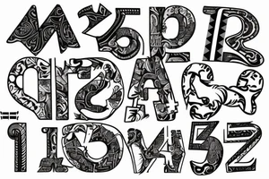 Letters and numbers: Baptized Date: April 23rd 2023 tattoo idea