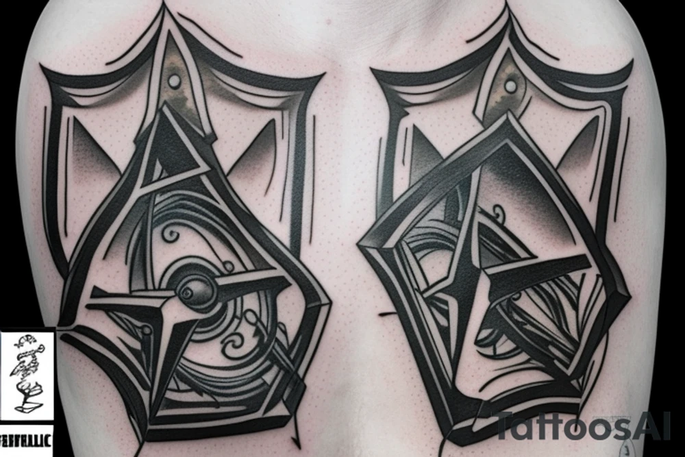 Lightining bolt shattering tattoo idea