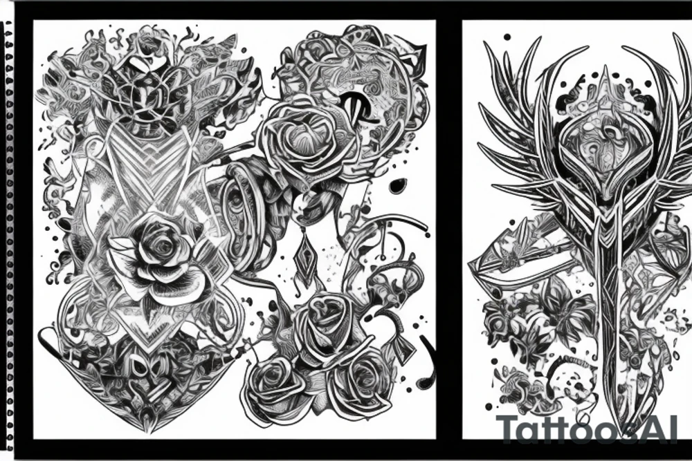 Lightining bolt shattering tattoo idea