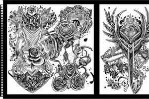 Lightining bolt shattering tattoo idea
