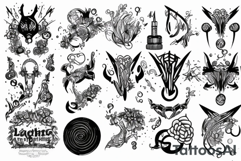 Lightining bolt shattering tattoo idea