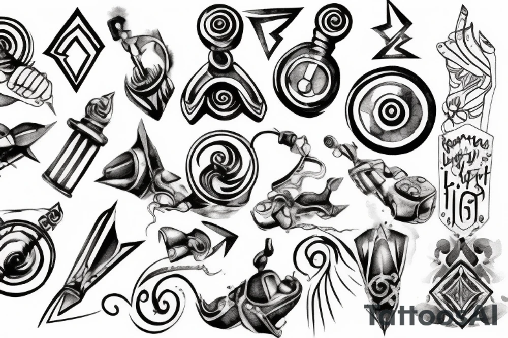 Lightining bolt shattering tattoo idea