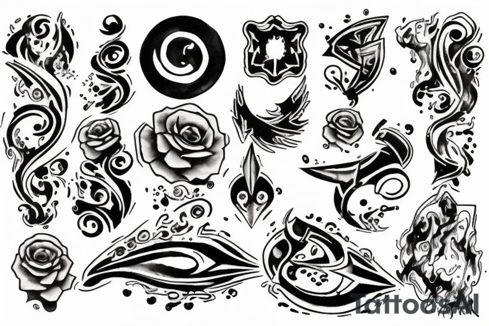 Lightining bolt shattering tattoo idea