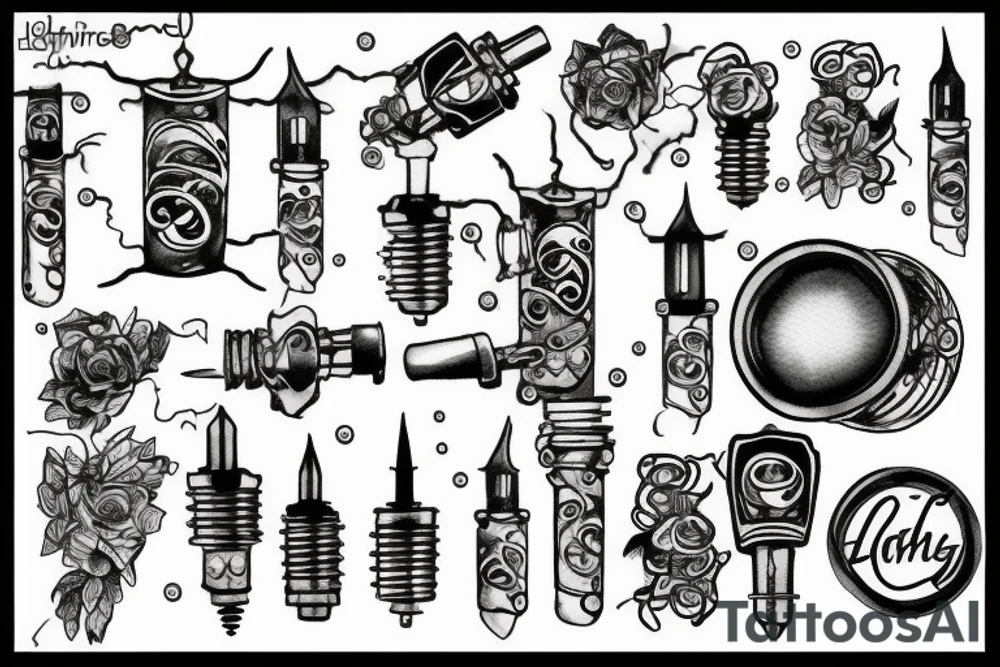 Lightining spreading into tiny bolts tattoo idea