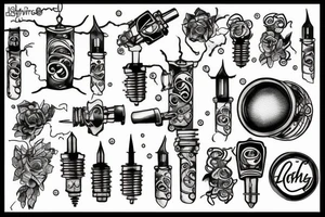 Lightining spreading into tiny bolts tattoo idea