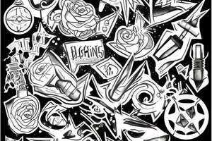 Lightining spreading into tiny bolts tattoo idea