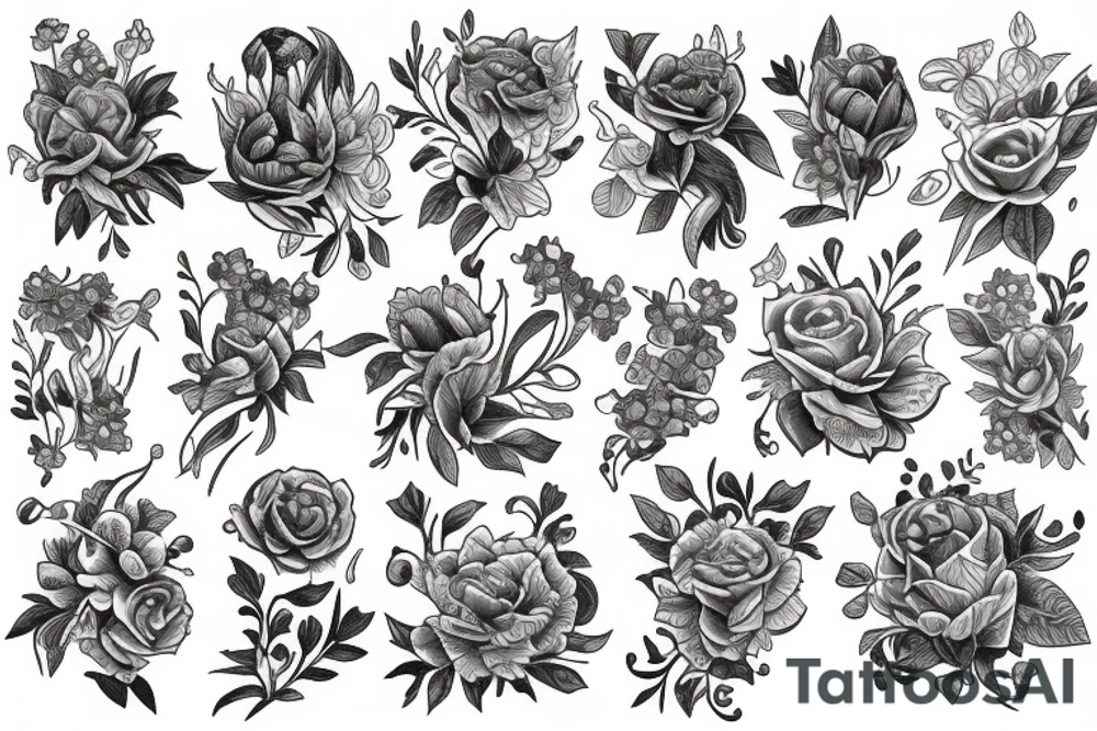 larkspur flower tattoo idea