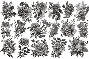 larkspur flower tattoo idea