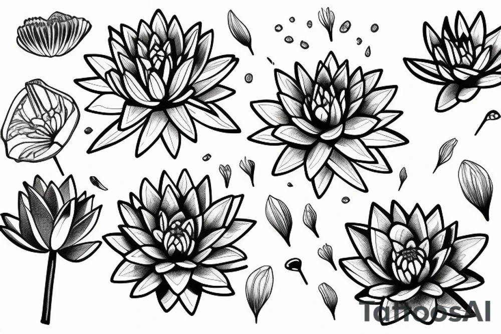 water lily tattoo idea