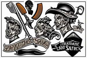 Cutthroat razor, severed ear tattoo idea