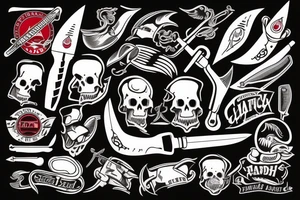 Cutthroat razor, severed ear tattoo idea