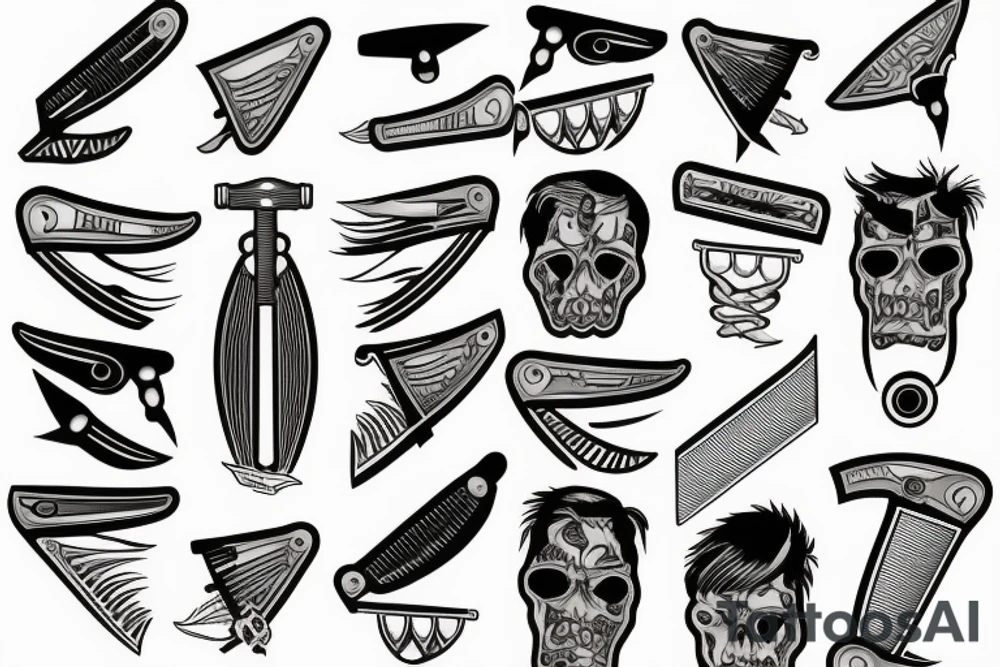 Cutthroat razor tattoo idea