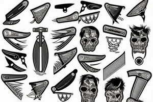 Cutthroat razor tattoo idea