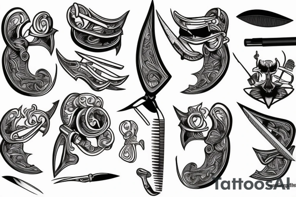 Cutthroat razor tattoo idea