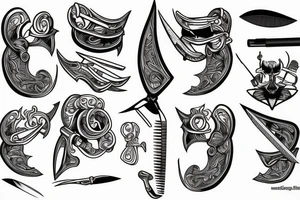 Cutthroat razor tattoo idea