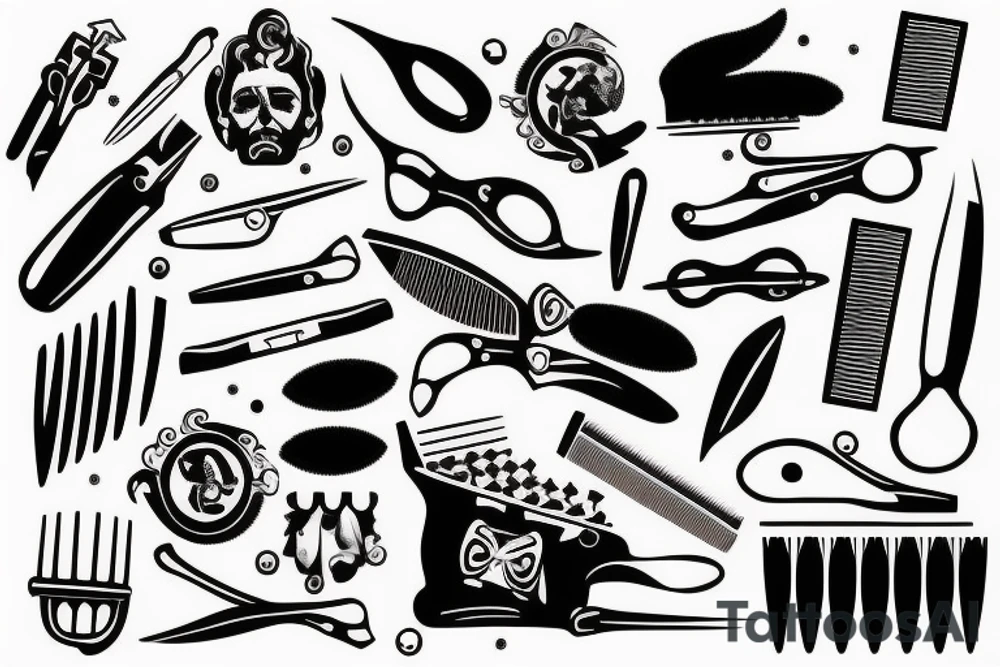 Barber razor tattoo idea