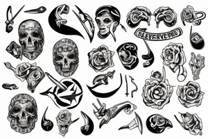 Severed ear tattoo idea