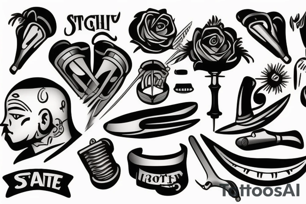 Straight razor tattoo idea