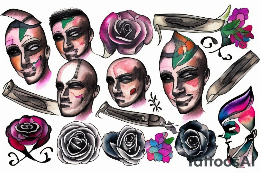 Straight razor tattoo idea