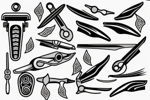 Cut throat razor tattoo idea