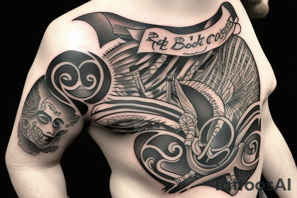 Cut throat razor tattoo idea