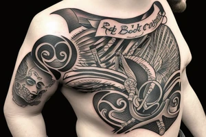 Cut throat razor tattoo idea