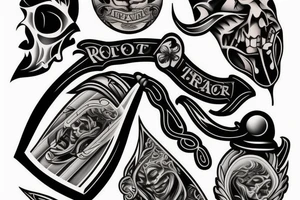 Cut throat razor tattoo idea