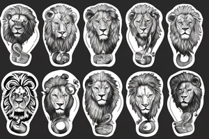 Sisyphus with lion tattoo idea
