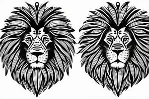Lion with compass tattoo idea
