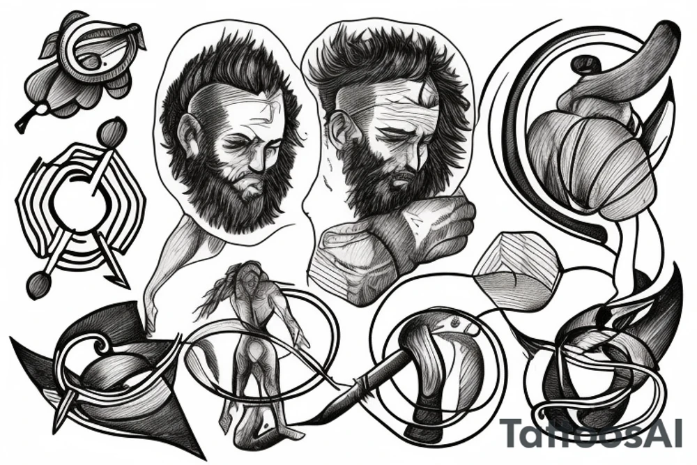 Greek sisyphus tattoo idea