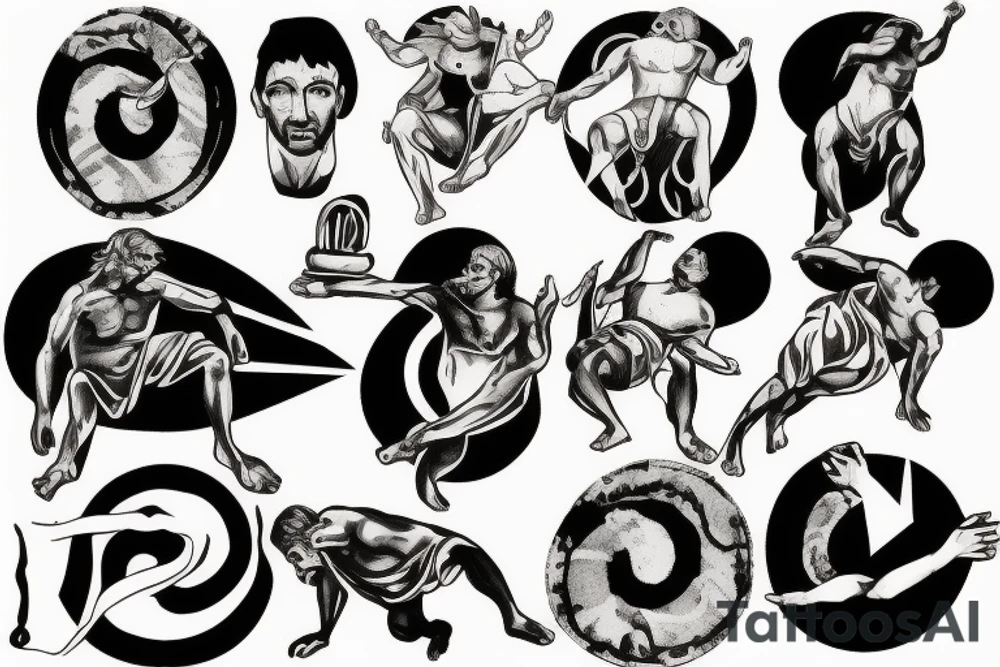 Greek sisyphus tattoo idea