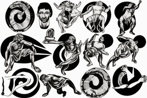 Greek sisyphus tattoo idea