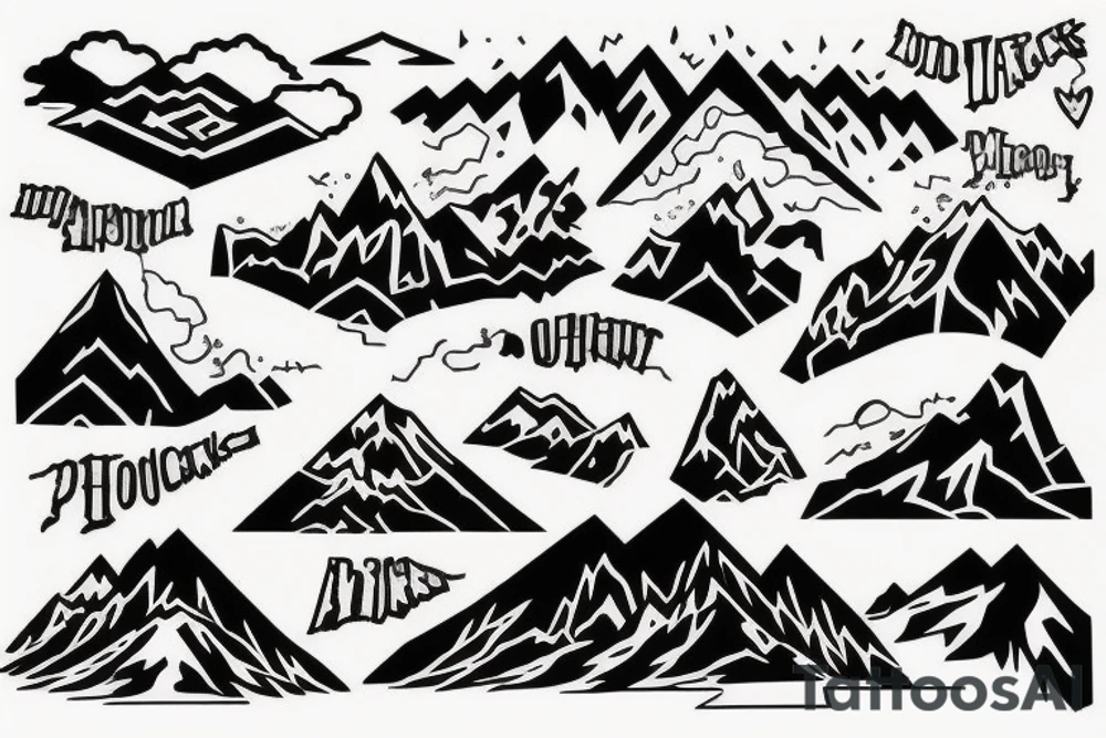 Man pushing rock up a mountain tattoo idea