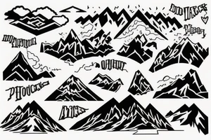 Man pushing rock up a mountain tattoo idea