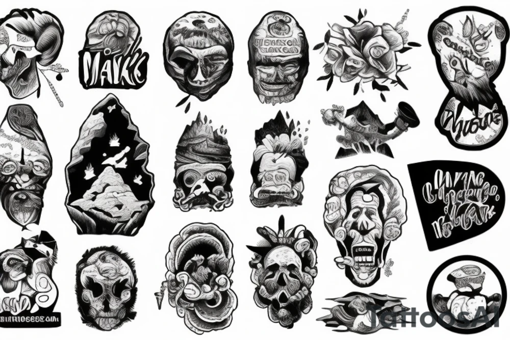 Man pushing rock up a mountain tattoo idea