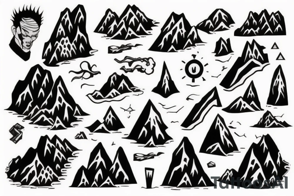 Man pushing rock up a mountain tattoo idea