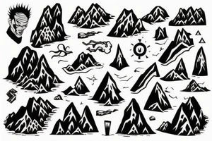 Man pushing rock up a mountain tattoo idea