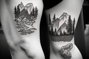 Man pushing rock up a mountain tattoo idea