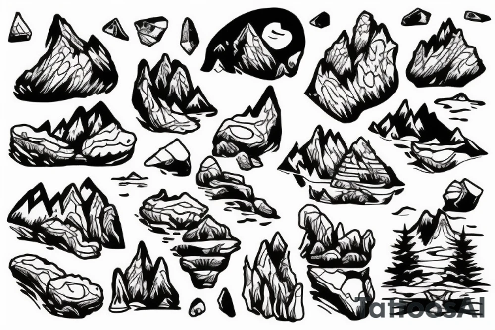 Man pushing rock up a mountain tattoo idea