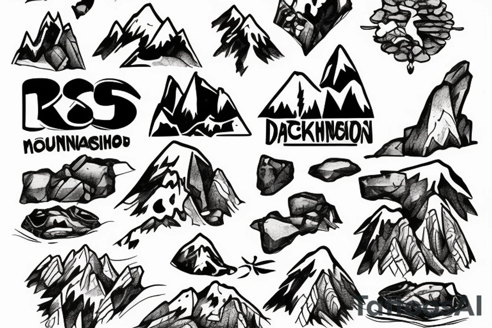 Man pushing rock up a mountain tattoo idea