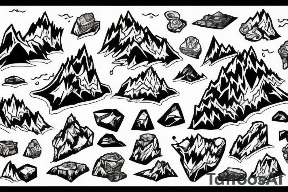 Man pushing rock up a mountain tattoo idea