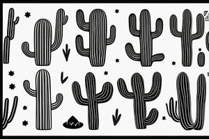 Simple cactus tattoo idea