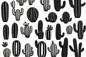 Simple cactus tattoo idea
