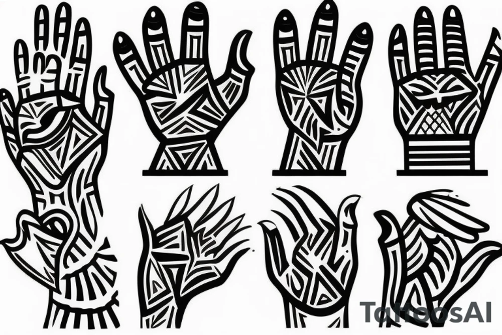 Simple palm tattoo idea