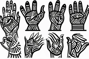 Simple palm tattoo idea
