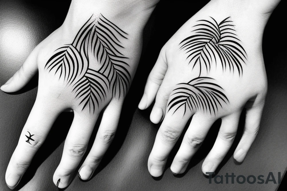 Simple palm tattoo idea