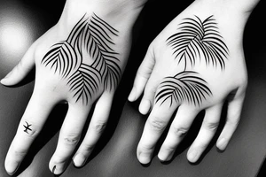 Simple palm tattoo idea