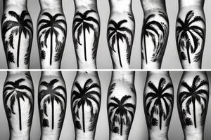 High palm tree tattoo idea