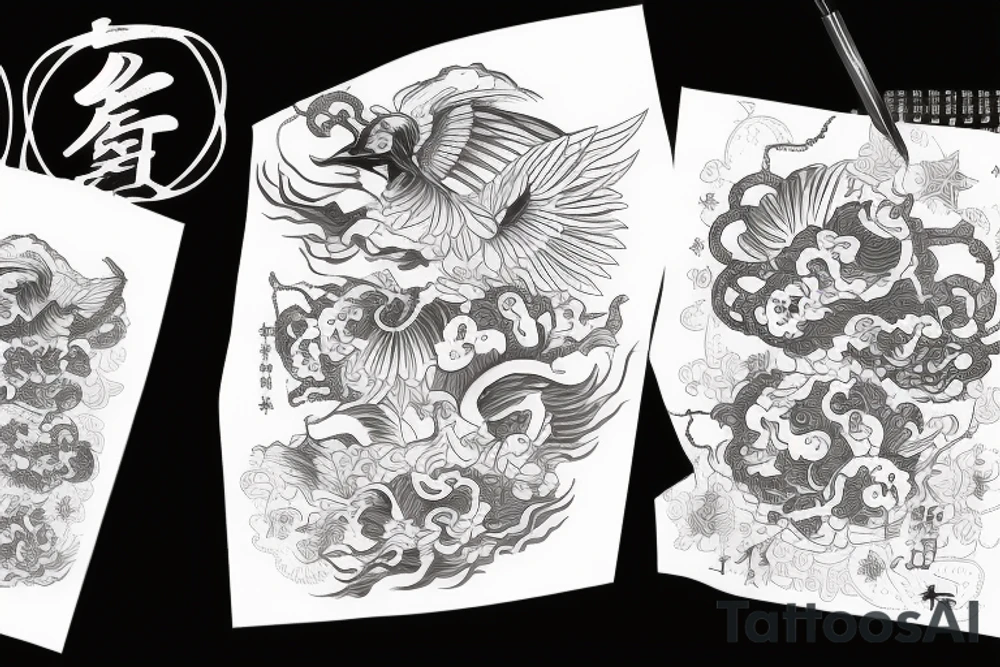 拿着天平的阿努比斯金字塔和陨石 tattoo idea
