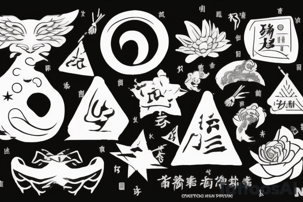 拿着天平的阿努比斯金字塔和陨石 tattoo idea